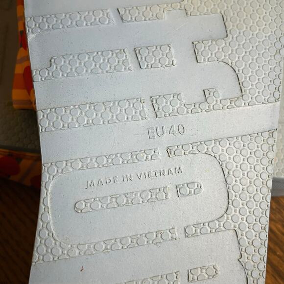 FitFlop Yinka Ilori Iqushion Slides Orange Blue Size 8.5 Water Resistant Beach - Picture 12 of 13